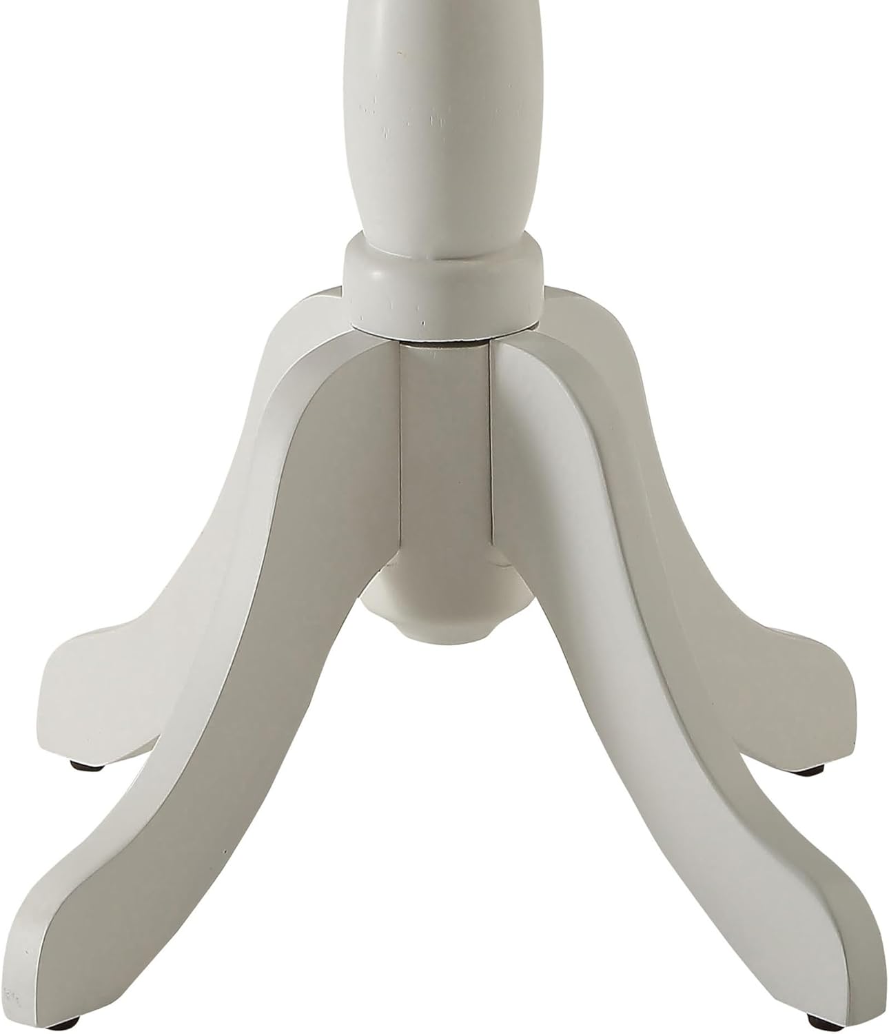 White Side Table with Turned Pedestal