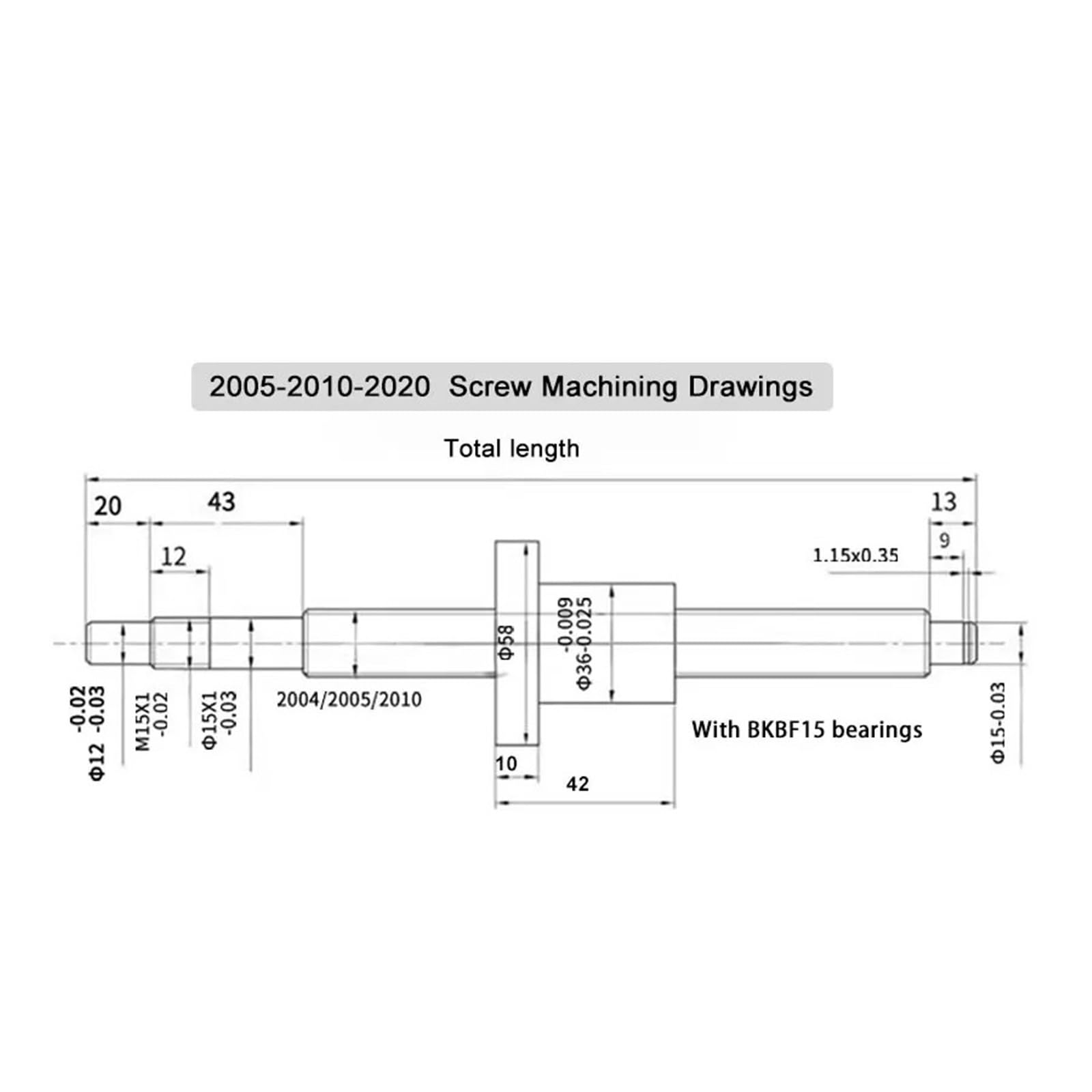 Metal Ball Screw nut end Processing SFU2010 150mm-1000mm Ball Screw Spindle Kits and Motor Kits for Engraving Machine Accessories(400mm)