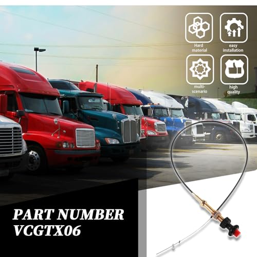 Image of VCGTX10 /55204 10FT Vernier Adjustable Locking Control Cable | Fit for 4100 Series PTO Dump AGT Mini Skid Steer Generator Marine ATV,0.088 Inch Stainless Steel Core,Ergonomic Adjust Knob