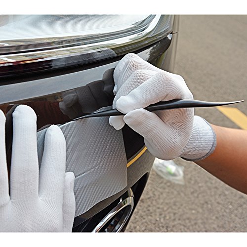 Image of FOSHIO Vinyl Car Wrapping Flexible Micro Squeegee Curves Slot Tint Tool Set 3 in 1 with Different Hardness for Installing Vehicle Wraps and Auto Stickers (Pack of 2)