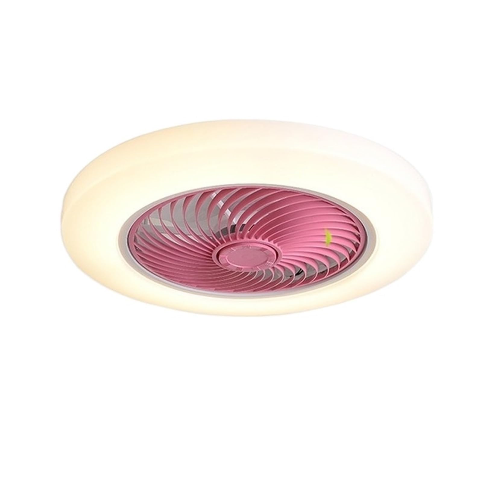 TRDEWR Intelligent Fan Light Ultra Thin Ceiling Light, Bedroom, Restaurant, Household Invisible Light Fan, Modern Nordic Electric Fan Good Light and Shadow Effects(Pink 52CM,Without APP Cont)