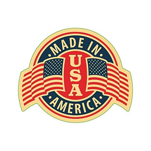 New Set of 4 Different Custom Shape Retro Vinyl Decals/Stickers; Made in America/USA Flag. 4" x 4~5" Wide. Printed with UV Coated Inks for Indoor/Outdoor Applications. (1 x Set of 4)