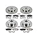 PowerStop Front and Rear Brake Kit For Cadillac Escalade 2008-14 |Escalade ESV 2008-14 |Escalade EXT 2008-13 |Chevrolet Avalanche 2008-13 - Disc Rotors & Ceramic Brake Pads Replacement, KOE2070