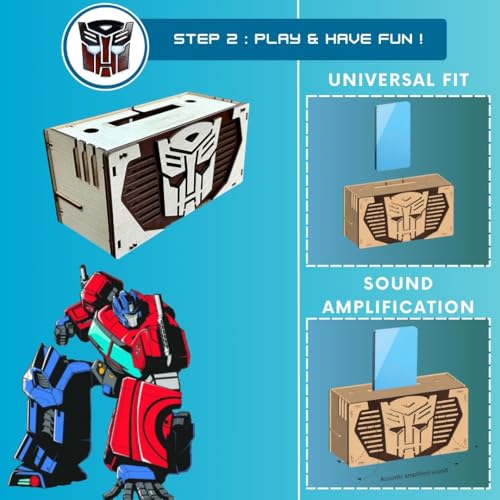 Image of Transformer Acoustic Speaker DIY Kit | Build, Learn & Play | STEM Toy for Kids Age 6+ | Sound Learning Kit with Transformers Design | Fun Educational Game