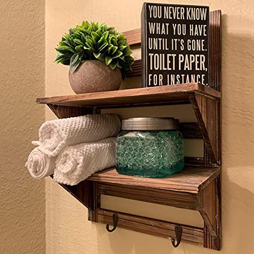 RHF Rustic Shelves Bathroom Shelf Over Toilet Wood Wall Mounted Shelves