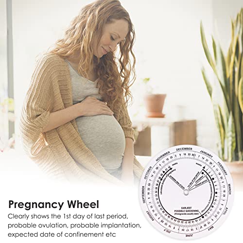Image of Yinuoday Pregnancy Wheel, 8Pcs Pregnant Due Date Calculator for Doctors Midwives Nurses Pregnant Patients and Health Workers