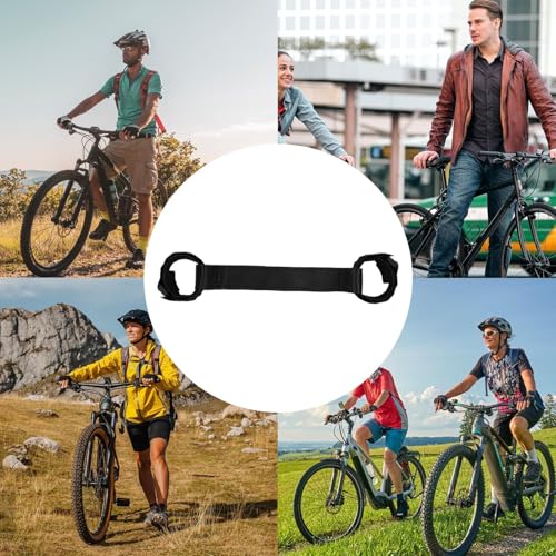 LearnLyrics Fahrradtragegurt Fahrradrahmengriff Hochfester tragbarer Nylon-Tragegurt Arbeitssparender multifunktionaler Fahrradheber, bequemer Griff für Fahrräder