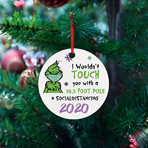 Enfeite de Natal Lixiliw Grinch Hand Christmas, fedorento, fedorento, Grinch Grinch Ornamento de mad