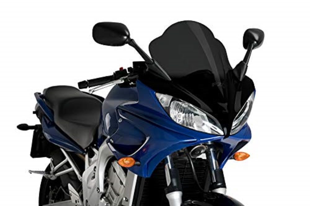 Puig 1646F Cúpula Racing y aerodinámica en acrílico de 3 mm con doble altura que mejora protección del casco y estabilidad a alta velocidad, Ahumado Oscuro