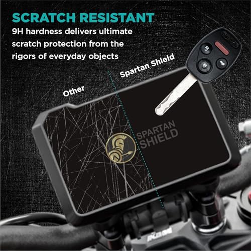 Image of Spartan Shield Digital Meter Screen Guard For NEW 2026 KTM DUKE 250 / 200 / 390 || 5 INCH COLOR TFT Instrument Display Protector || Anti Scratch || Water Resistant || Duke250 Duke390 Duke200 Bike Accessories 2024 [NOT FOR BLACK & WHITE Speedo ] [Not Tempered Glass] (390 ADV [5 inch Color TFT])