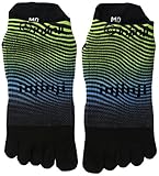 Injinji Run Original Weight No Show Xtralife Socks, Neon Wave Spectrum, Medium