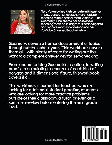 Geometry Workbook - For Teachers, Tutors, and Parents: Perfect for in-class work, tutoring, etc. (HS Math Resources) - Image 2