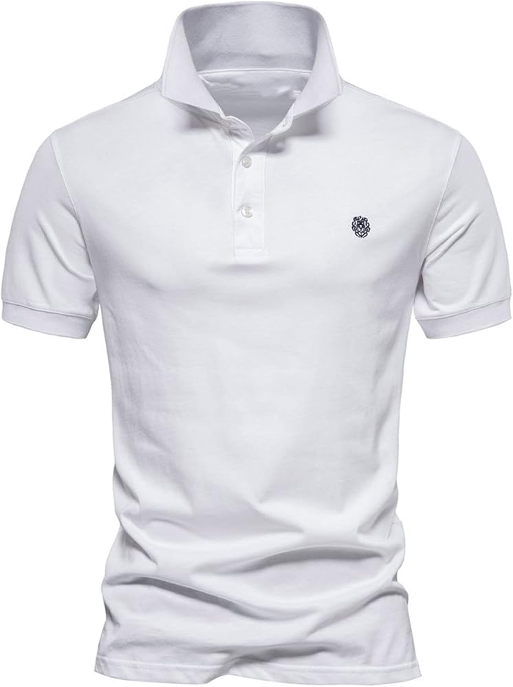 Amazon.com: Mens Polo Shirts Embroidery Lion Logo Pin Up Band