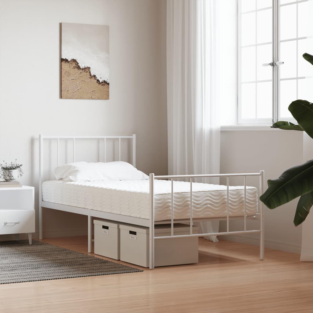 Materac piankowy 80x200 cm Biały Twardość 2 i 3 Pokrowiec na zamek