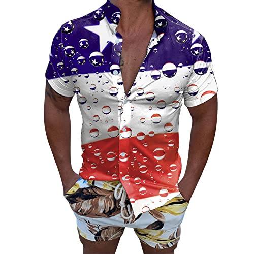 Herren Shirt Kurzarmhemd Einfarbig Sleeve Top Lang Slim Fit Oversize Longshirt Spitze V-Ausschnitt Tops Kleidung Daily (White, XXL) Cover