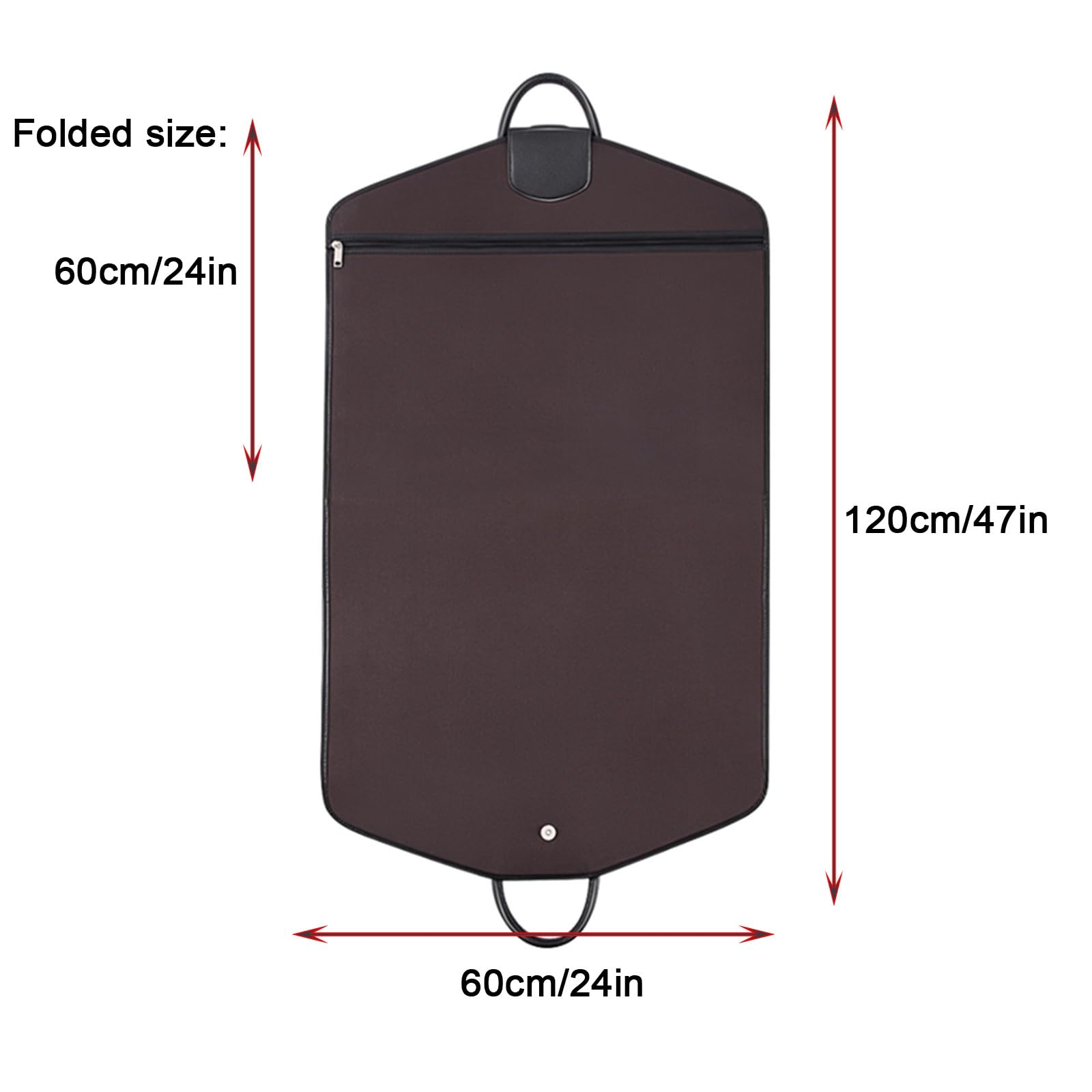 Plegable Funda Traje, Fundas Ropa Armario, Bolsa Portátil con Ventana y Dos Asas para Chaquetas y Camisas(Brown)