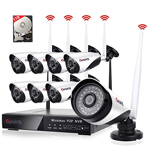 8 Channel Wireless Security Camera System NVR Video Surveillance System 720p Bullet Camera