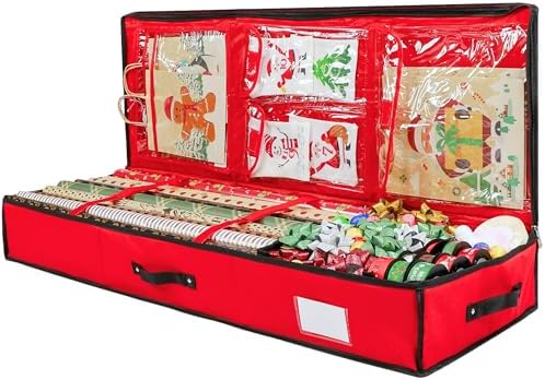 600D Oxford Christmas Tree Storage Bag With Wreath Pockets - Large