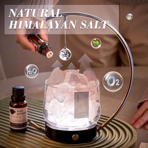Image of Himalayan Salt Lamp Salt Rock Lamp Night Light with DC Power Cable Crystal Comfort Lighting for SPA Bedrooms Office Outdoor Camping Glacier Pink