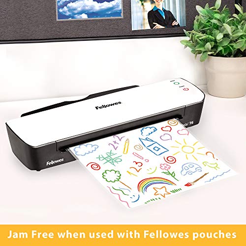Fellowes Sola A4 Laminator Machine for Home Use - Fast 4 Minute Warm Up Time with Auto Shut Off Feature - 80-125 Micron - Amazon Exclusive, White/Black - 2