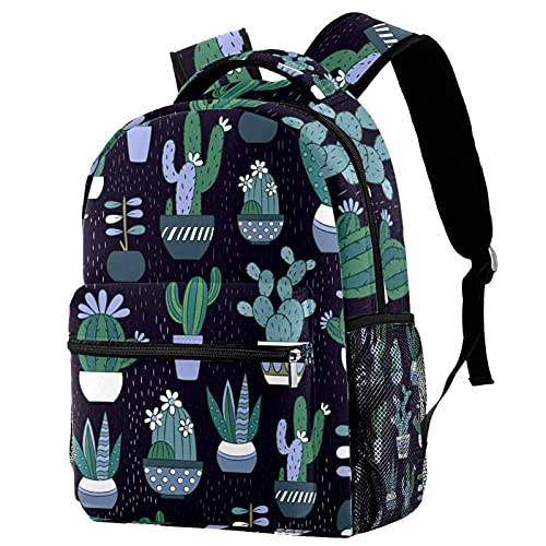 Sac à dos de voyage cactus avec porte-bouteille pour enfants