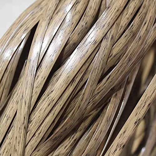8mm*65m Matériau De RéParation En Rotin Tressé En Plastique - MatéRiel De Réparation De Rotin Synthétique Plat Dégradé De Café Brun Kit, Pour Meubles De Jardin, Terrasse, Meubles En Osier Durable Cover