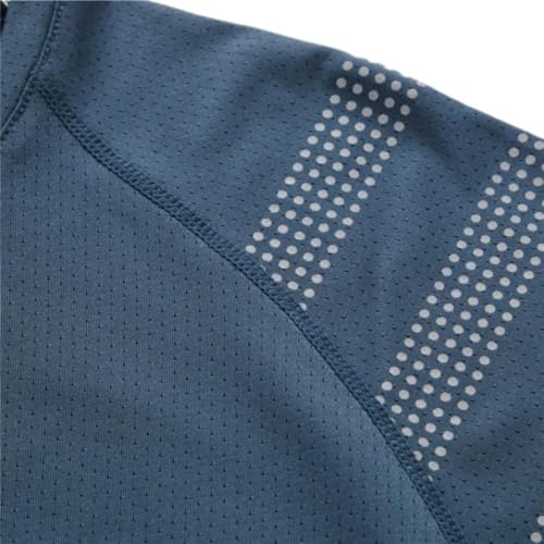 T-shirt grande taille 8XL pour homme en gris bleu | Coupe décontractée