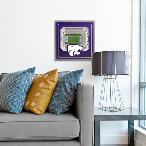 Image of YouTheFan Officially-licensed NCAA Stadium Series 3D Wall Art - multi-layer team stadium replica, detailed sports fan gift, indoor decor
