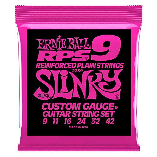 Ernie Ball Super Slinky RPS Cordes filées en nickel pour guitare électrique, calibre 9-42 - Les Beatles, Paul McCartney, John Lennon, RIngo Starr, George Harrison Ernie Ball Super Slinky RPS Cordes filées en nickel pour guitare électrique, calibre 9-42