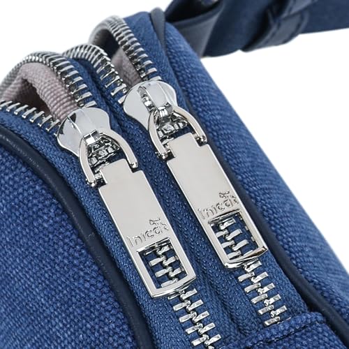 Image of Canvas Small Anti Theft Crossbody Bag with Zip Lock, Lightweight RFID Sling Bags Fanny Pack for Travel
