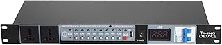 10-Outlet Power Sequencer Conditioner, 2000W Professional Power Conditioner, Audio Powers Conditioners Digital Voltmeter U...