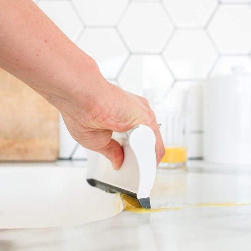 Miniatura 8 de Full Circle Camino de migas, barrido de contador y escobilla de goma, cepillo compacto para fregadero y encimeras de cocina, color blanco