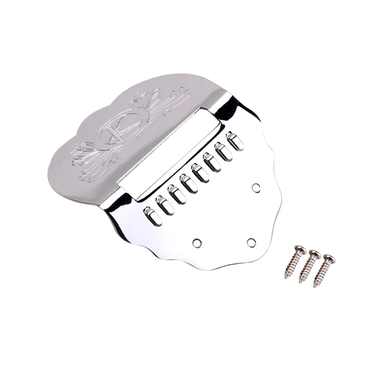 ifundom 3pezzi Cordiera Smerlata Metallo Per Mandolino Corde Argento Accessorio Duraturo Per Migliorare Suono e Aspetto Del Tuo Strumento