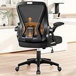 Office Chair, Ergonomic Home Computer Desk Chairs, Comfy Breathable Mesh Chair with Adjustable Lumbar Support Flip-up Armrests, Executive Task Chair with High Back for Home Office Rolling Swivel Chair