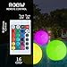 24'' Glow in The Dark Beach Balls Large Light up Inflatable LED Beach Ball with Remote Control Floating Lights up Pool Toys 16 Colors Change LED 4 Light Modes Color for Pool Beach Party Games (12 Pcs)