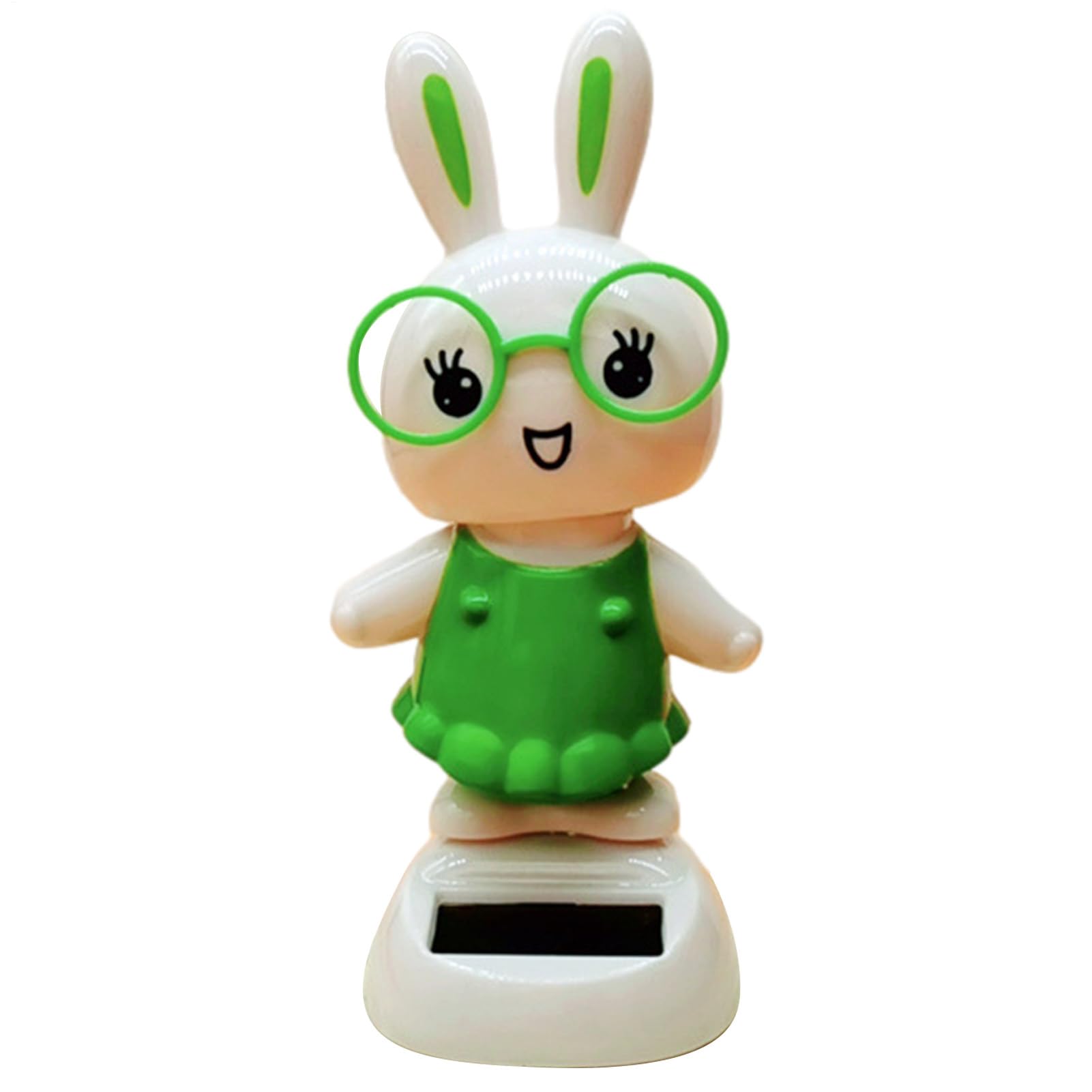 Muñeca de conejo de baile solar, figuras de coche de conejo, cabeza de de Pascua tambaleante | Conejo con movimiento solar con cabeza oscilante y decoración de coche, juguete para tablero