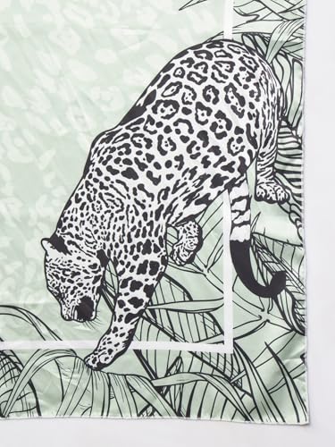 Image of Ravaiyaa - Attitude is everything Women Silk Digital Print Large Square Scarf Breathable Lightweight Neckerchief Printed Headscarf 40 inch x 40 inch Inch