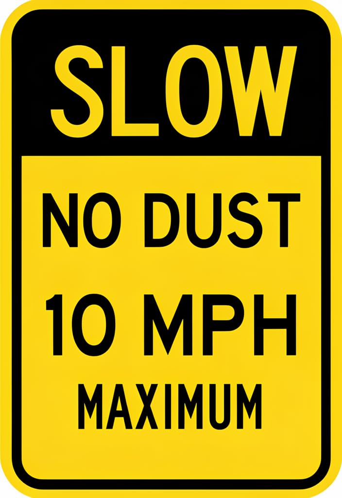 peiyeety Slow No10 MPH Maximum Tin Sign 12x8 Inch, Yellow & Black Safety Warning Metal Plaque, Rustic Industrial Wall Decor for Garage, Workshop, Barn, Driveway, Man Cave Gift