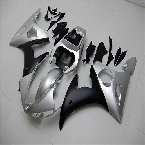 Miniatura 3 de NT FAIRING Carenado de inyección negro plateado apto para Yamaha YZF 2003-2005 R6 y 2006-2009 R6S nuevo kit pintado ABS plástico motocicleta