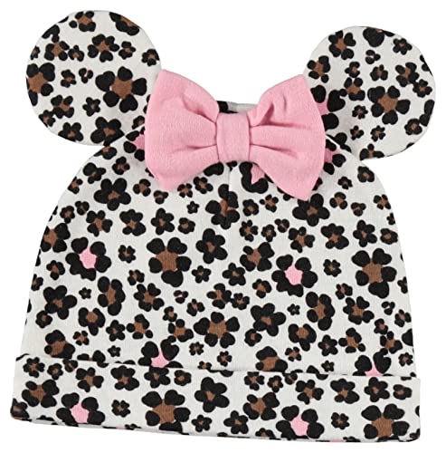 Disney Minnie Mouse Baby Girls Bodysuit Pants Bib and Hat 4 Piece Outfit Set Newborn to Infant2