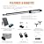 JUJIANG C01 Solar Gate Opener with Batteries & Solar Panel for Dual Swing Gates Up to 440lb per Arm Automatic Gate Opener with Remote Complete Kit Light Duty Automatic Gate Openers Solar Powered