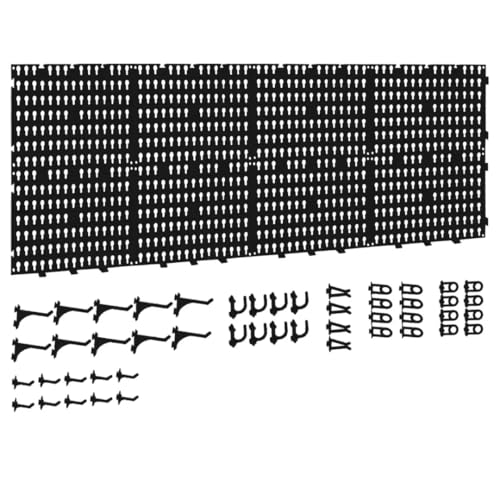 Painel de Ferramentas de Parede ELORIA – Organizador Modular com 8 Placas e 48 Ganchos, Suporte Ajustável em Plástico ABS Resistente para Garagem, Oficina e Casa 118 X 35