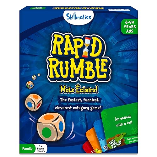 Skillmatics Rapid Rumble – Fast-Paced Board Game for Kids, Teens & Adults, Fun for Family Game Night & Educational Toy, Quick-Thinking Card Game, Gift for Ages 6, 7, 8, 9 & Up