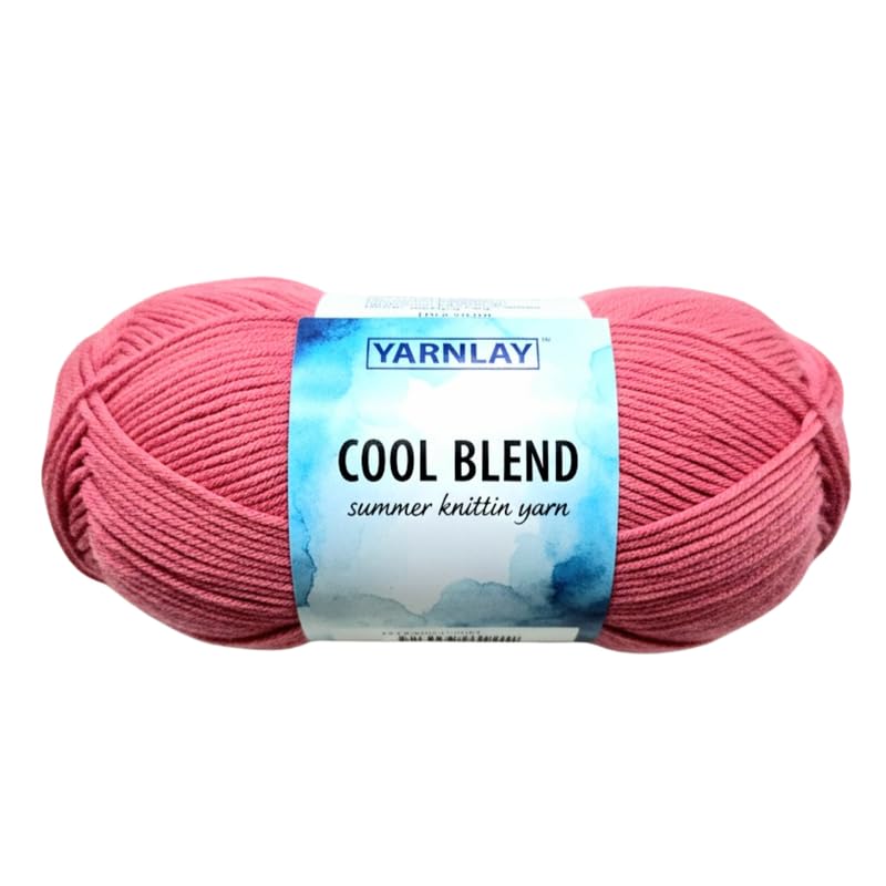 Image of Yarnlay Cool Blend - Premium Poly-Viscose Knitting Yarn | Soft & Lightweight Crochet and Knitting Yarn for Apparel, Baby Wear & DIY Crafts | 100 GMS Ball |YCB 09 Coral Rose