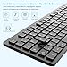 immagine 4WisFox Combinazione di Tastiera Mouse Senza Fili, 2.4GHz Slim Full-Size Avanzato Combo Tastiera Mouse Wireless con Ricevitore Nano USB per Laptop, PC - Nero