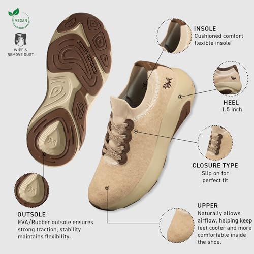 Image of Neeman's Lush Glider Sneakers for Men and Women | Sporty Shoes with Eco-Friendly Viscose Upper, CushyWalk Cushioning, Lightweight EVA Sole, Pressure-Mapped Grip, All-Day Comfort
