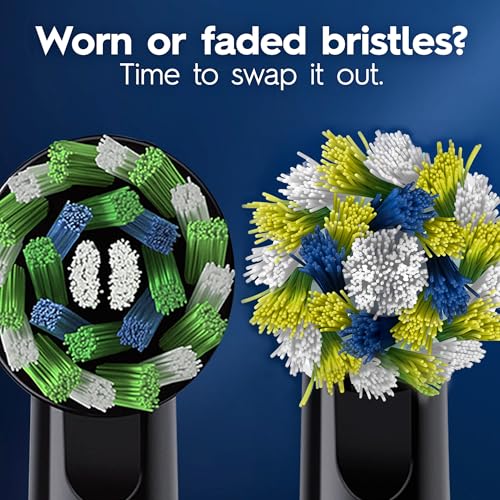 Oral-B Electric Toothbrush Replacement Brush Heads, CrossAction, White, 1 Count + 1 Sensitive White - image 5