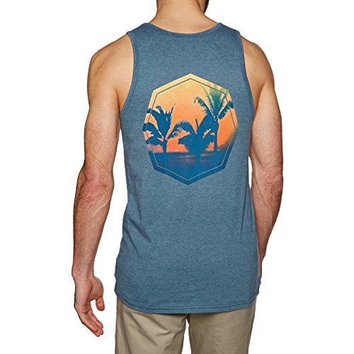 Reef_Apparel Reef Sunset Tank Camiseta sin Mangas, Multicolor (Blue Heather Beh), X-Large para Hombre