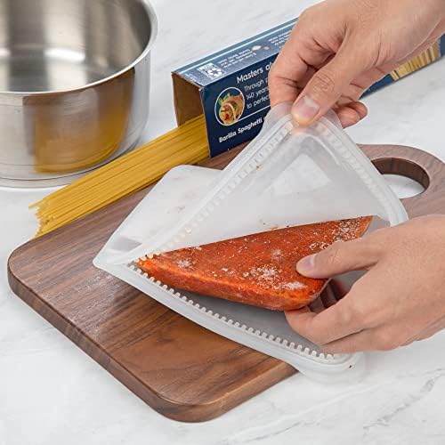 ProKeeper Dual-Zipper 100% Silicone Sandwich Bag, Clear – Reusable, Leak-Proof, Eco-Friendly Food Storage for Sandwiches and Snacks - Thumbnail 5