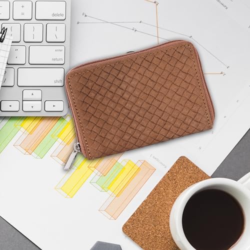 Genuine Leather 12 Credit or Debit Card Holder Tan | Unisex RFID Blocking Card Holder Handcrafted I Multiple Credit/Debit Card Slot2